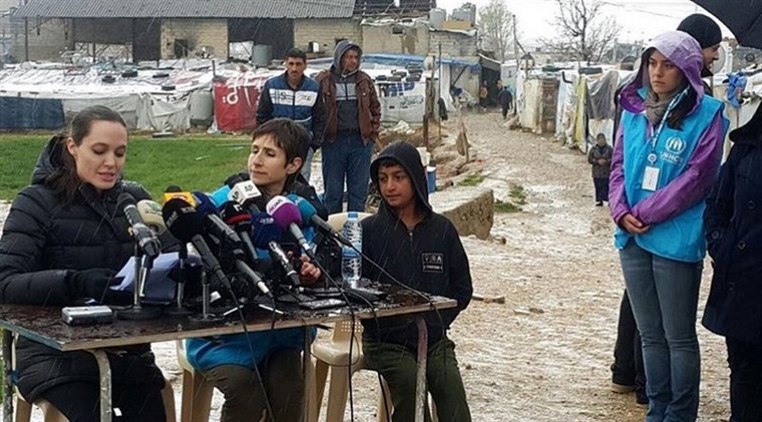 Angelina Jolie in Lebanon-Bekaa
